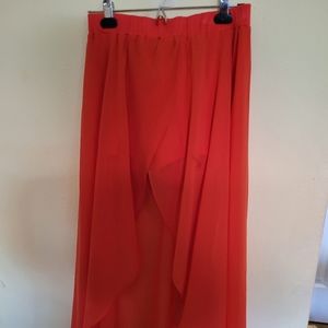 Red tulip skirt